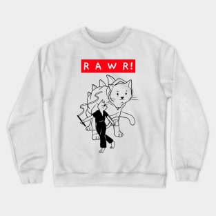 cat Japanese art- karate edition - roar [rawr] Crewneck Sweatshirt